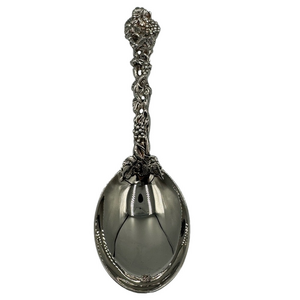 Vintage Godinger Grapevine Design Silver Plated Large Serving Spoon